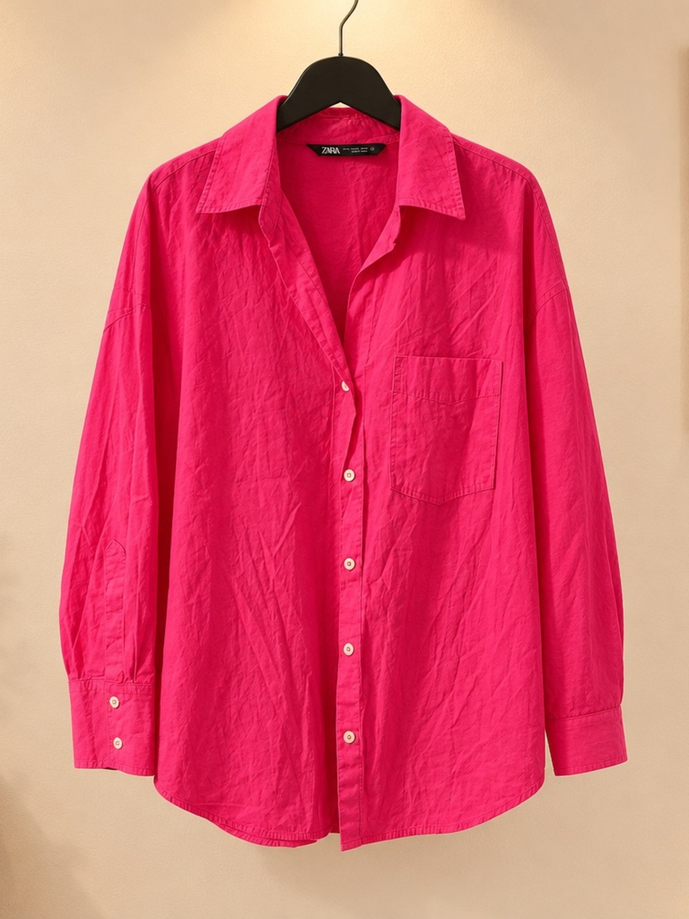 ZARA Hot Pink Button-Down Shirt